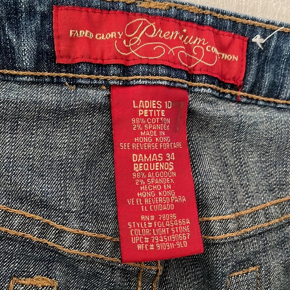 Faded Glory Premium Collection Jeans Sz 10 Petite - Picture 7 of 12